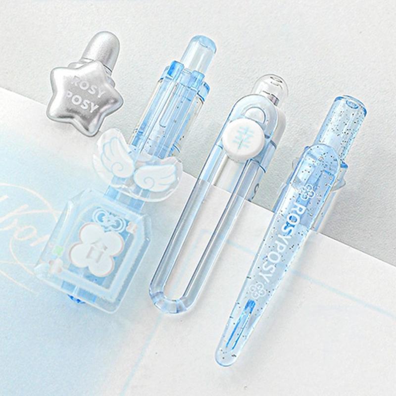 4PCS Ergonomic Handle Gel Inks Pen Refillable Retractable Gel Pen with Plastic Clip 0.5MM Black Inks for Office School
