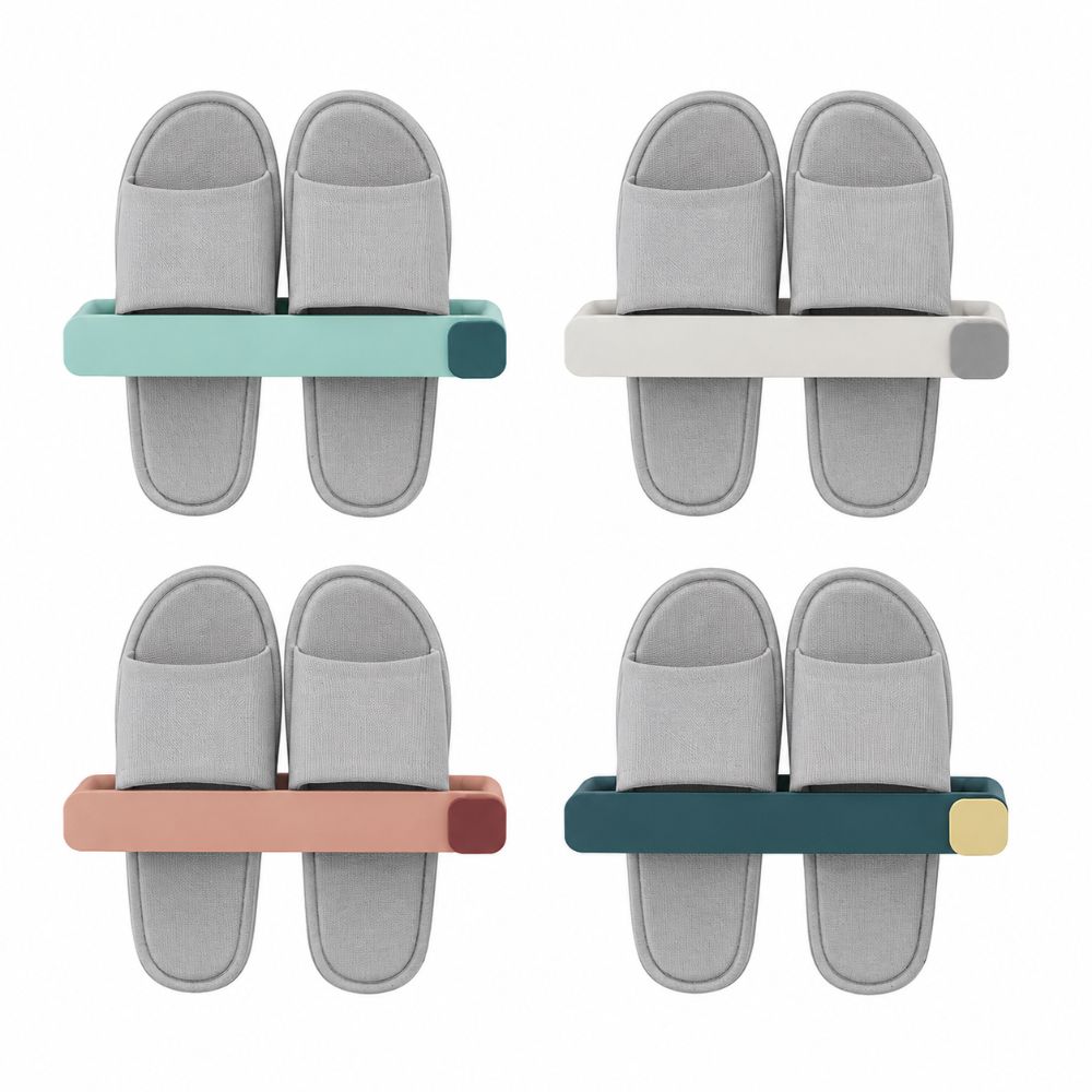 No Punching Bathroom Slipper Shelf Wall Mounted Flip Flop Shelf High Quality Shoe Rack