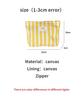Retro Stripe Cosmetic Bag for Women Portable Canvas Travel Toiletries Storage Bags Female Makeup Case Clutch Purse Handbags