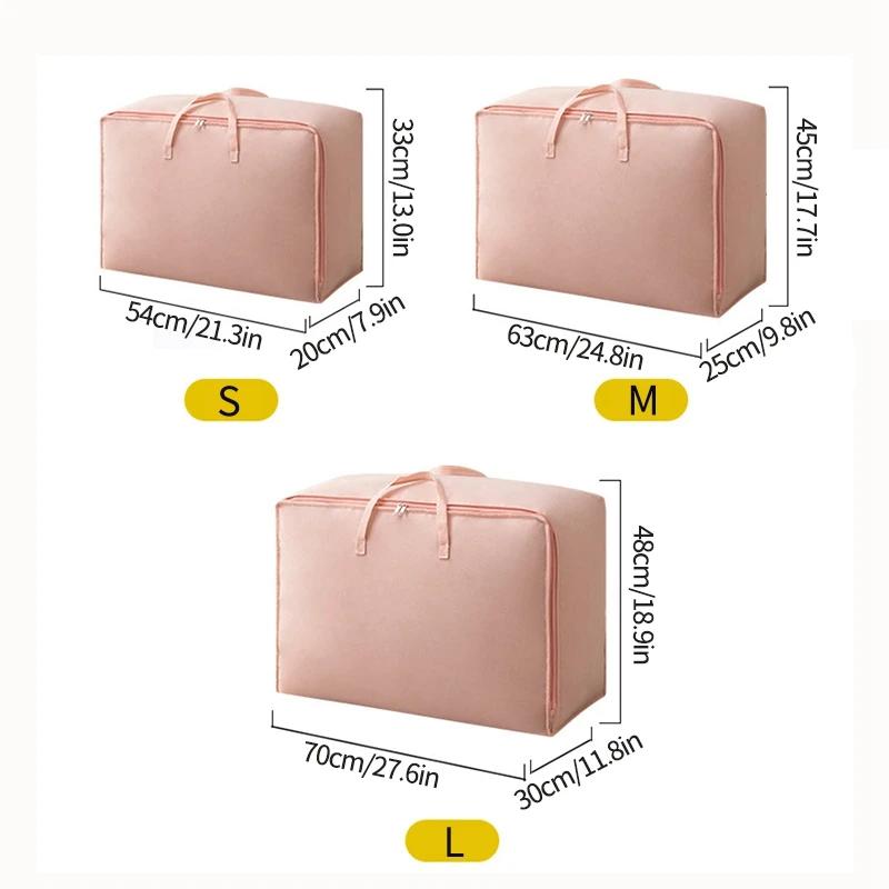 1pc Household Oxford Clothes and Quilt Storage Bag Durable and Waterproof Luggage Bag Wardrobe Organization and Storage