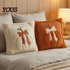 Federe Autunnali Fattoria Zucca Cuscino, Peluche Ricamato Fiocco Coperta 18 Custodie in Poliestere di Alta Gamma x Pollici Custodia Morbida per