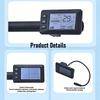 Panel de Pantalla LCD para Bicicleta Eléctrica con Conector Impermeable G51 6P Pantalla de Velocidad y Nivel de Batería para Scooter Ciclismo