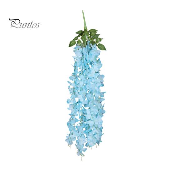 

Искусственные цветы гортензии, подвесные искусственные цветы гортензии, устойчивые к ультрафиолетовому излучению, с гибкими стеблями для крыльца, патио, балкона, внутреннего декора синий