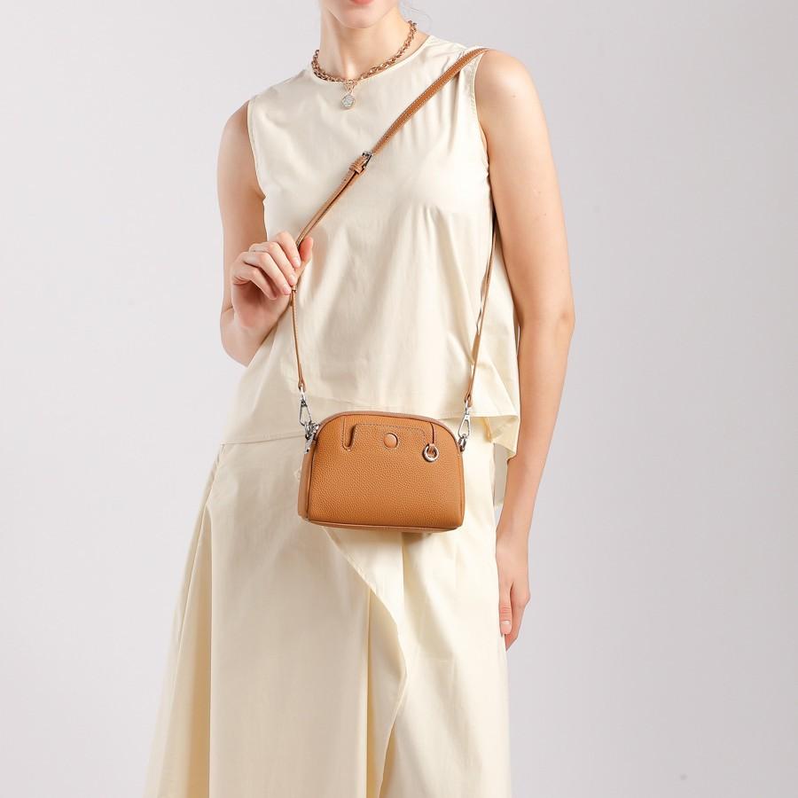 Elegant Top-layer Cowhide Women's Bag, Fashionable Coin Purse, 2025 New Model, Single Shoulder Crossbody Bag