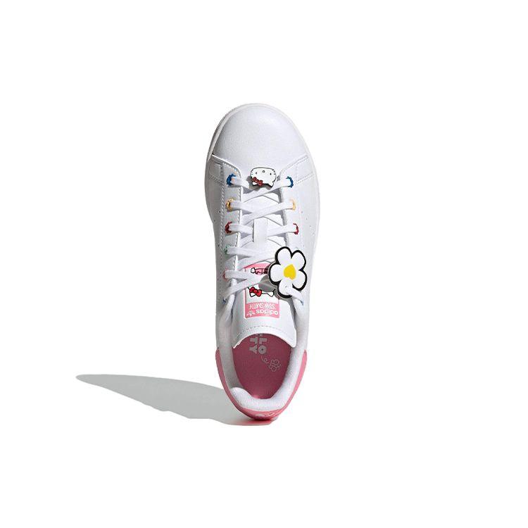 Adidas Hello Kitty x Stan Smith J Παιδικά Αθλητικά Παπούτσια με Χάντρες με Φλοράλ Μοτίβο Λευκό Cloud-White Bliss-Pink ID7230