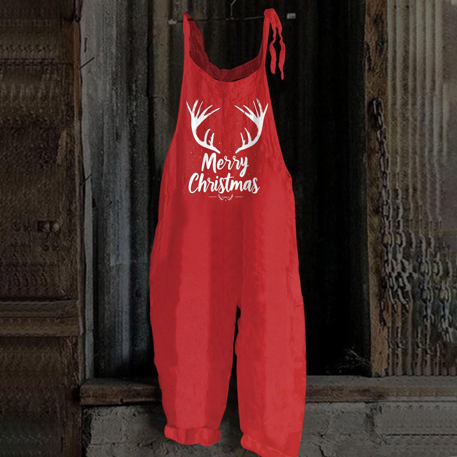 Женский комбинезон с рождественским принтом — фото 6