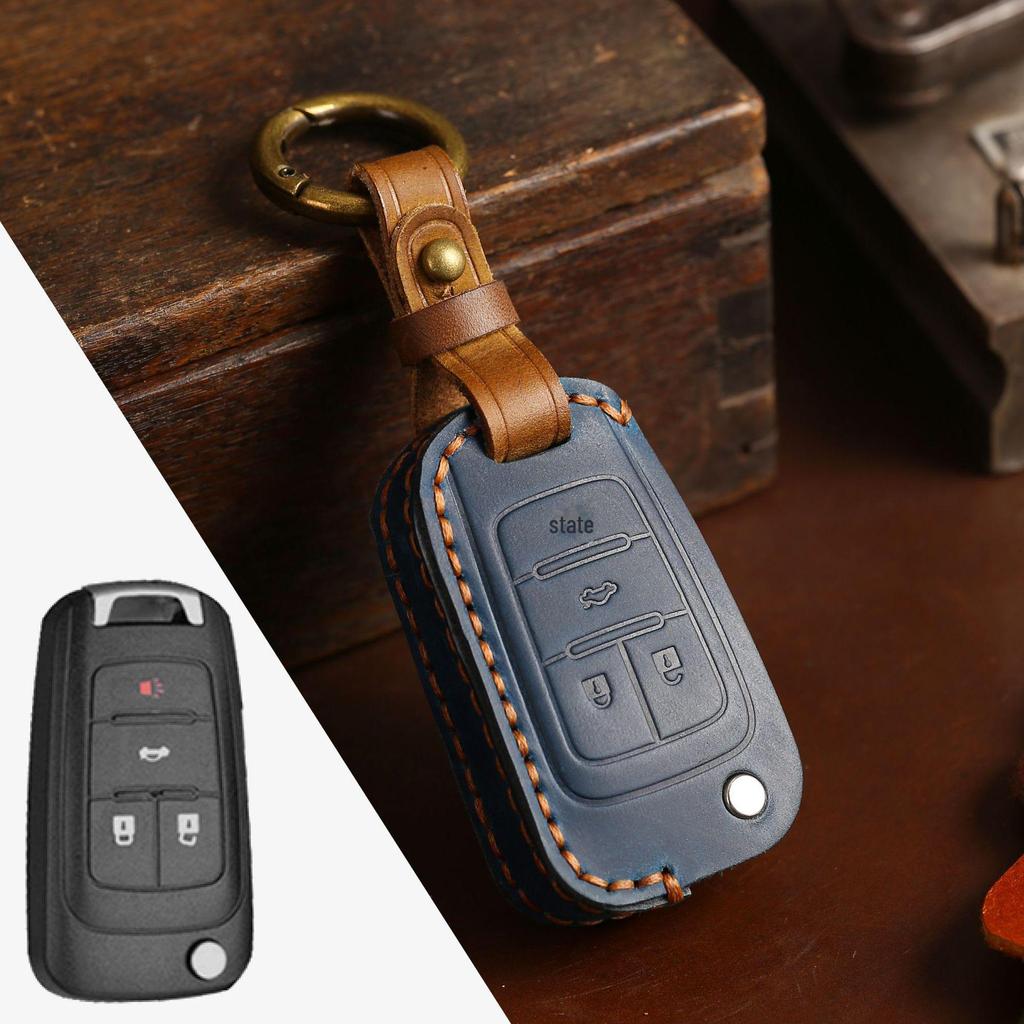 Handmade Leather Buick & Chevrolet Folding Car Key Cover