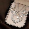 Fashion Love Wrapped Necklace Earrings Bracelet Jewelry Set Suitable for Wedding Party Festival Gifts