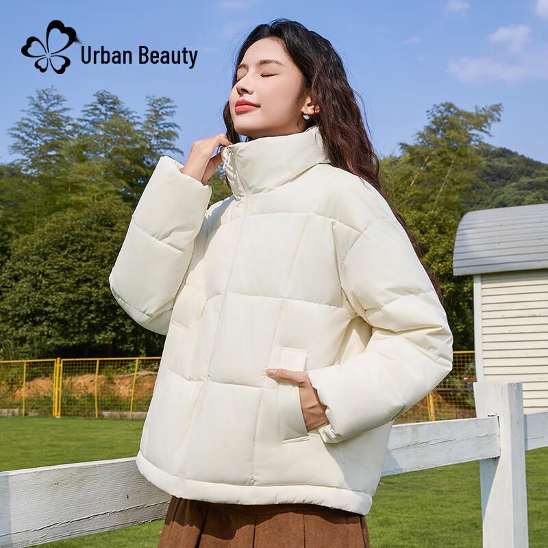 

Женская зимняя стеганая куртка в клетку с воротником-стойкой Urban Lady M