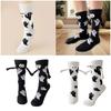 Halloween Themed Magnetic Link Socks Soft Unisex Short Socks With Ghosty Pumpkin Patterns Practical Polyester