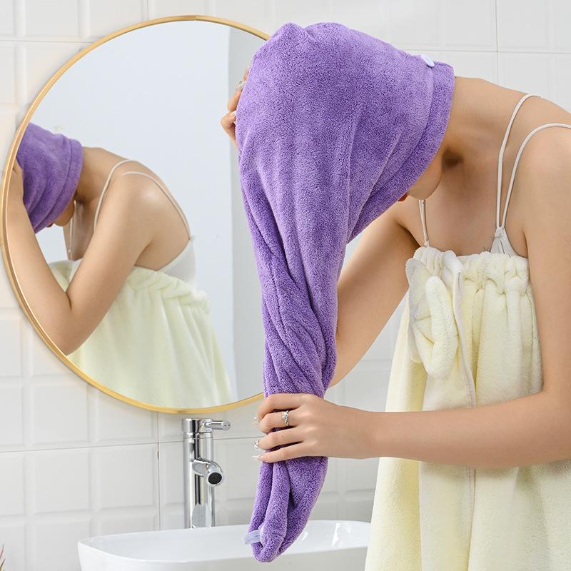 Microfiber Coral Fleece Quick-Dry Hair Wrap Towel