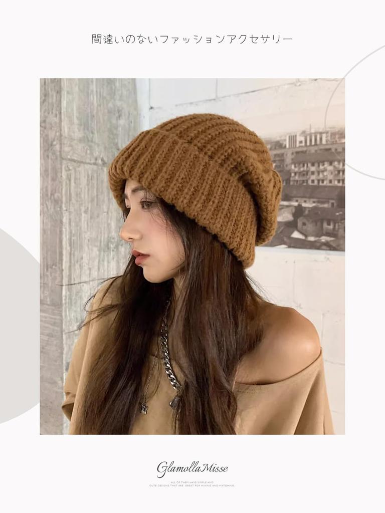 Knit Wool Korean Same Style for Men and Ear Cold Knit Heat Knit [GlamollaMisse] Women's Hat, Women's Hat, Sweet, Cute, Warm, Fashion, Women, Scarf,