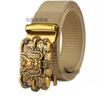 Belt, Men's Automatic Buckle Toothless Business Casual Men's Belt, Young People's Personality Trendy Nylon Canvas