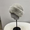 Winter warm hat women's imitation fur long rabbit fur dome fashion ear protection cold pullover hat northern wind and snow hat