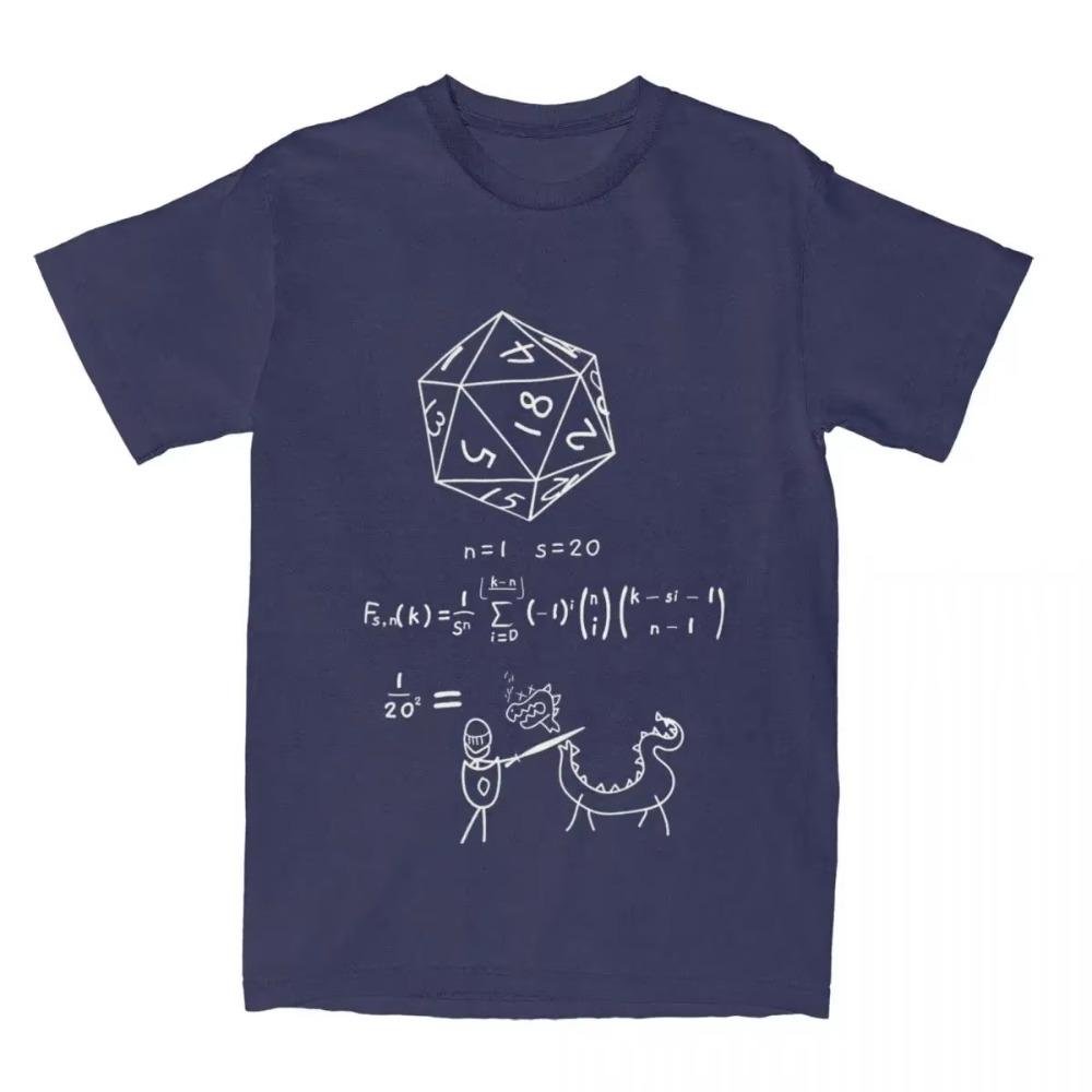 Casual Game Dnd Science Of 20 Sided Dice D20 T Shirt Men Women's  Dungeon Dragon Tee Shirt Gift Idea Clothing