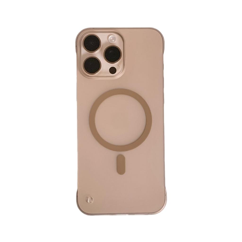 Applicable to Apple 17promax borderless magnetic mobile phone case iPhone16 semi-transparent 13 ultra-thin anti-drop protective case