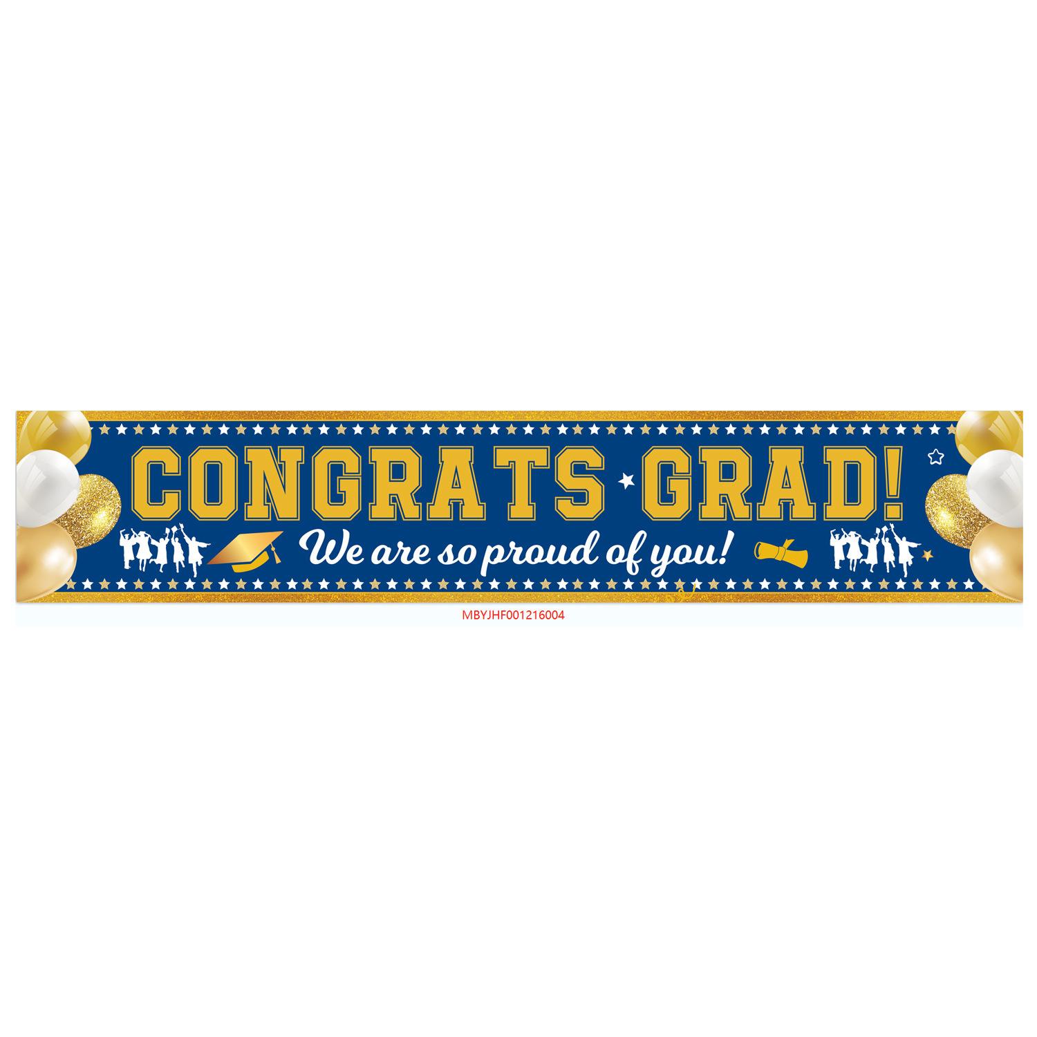 

Festive Decoration Oxford Cloth Banner Congratulations Grad Yard Party Graduation Poster Custom Outdoor Graduation courtyard banner S type