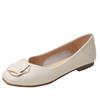 Soft Leather Soft Sole Temperament Square Head Single Shoes Women's Spring and Autumn 2025 New Evening Shoes Lightweight Flat Bottom Versatile Grand