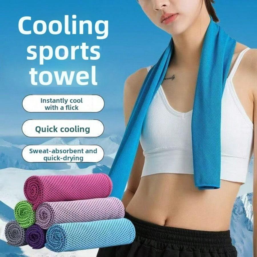 Cold towel Double-layer sports sweat-absorbing towel Fitness wipe sweat towel Quick-drying towel