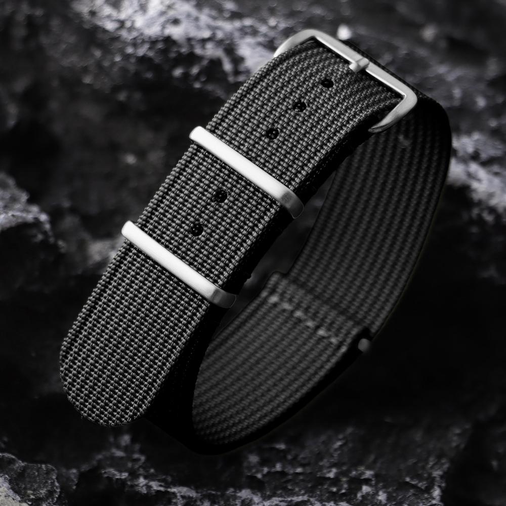Ribbed Nylon Watch Strap 18mm 19mm 20mm 22mm for Omega Military Sports Wristband Men Women Braid Fabric Watch Bands Accessories