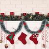 20/2M Christmas Tinsel Ribbons with Bows Xmas Tree Hanging Pendent Green Cane Ribbon Madder Garland Party Home Decor Ornaments