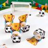 10/20Pcs Cartoon Football Trophy Gift Packaging Boxes Children's Party Dessert Table Birthday Supplies Football Theme Candy Box