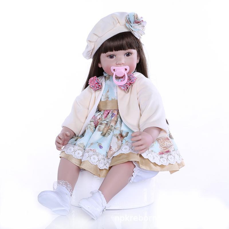 NPK Handmade Long-Haired Girl Dress-Up Art Doll 60 cm как