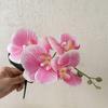 Starry Sky Milk Tea Phalaenopsis Orchid with Leaves - INS Style Faux Flower for Home Decor and Weddings