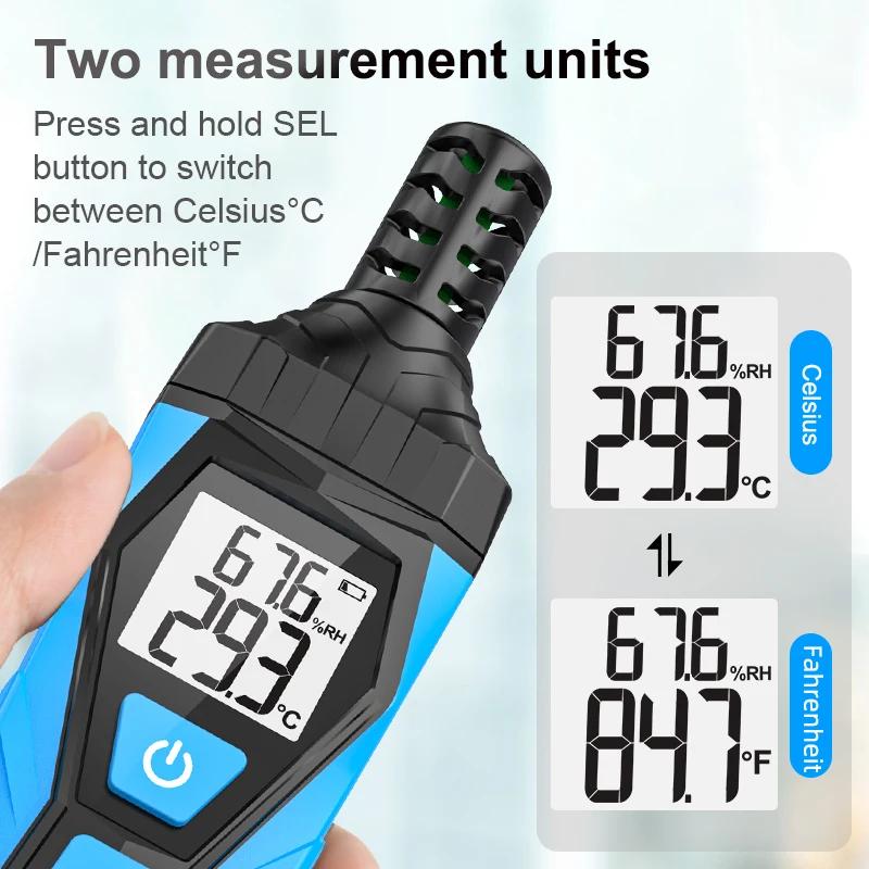 TH10 PortableTemperature Humidity Meter Hygrometer C/F Unit Switch Ambient hunidity Meter Hygrothermograph Max Data Hold