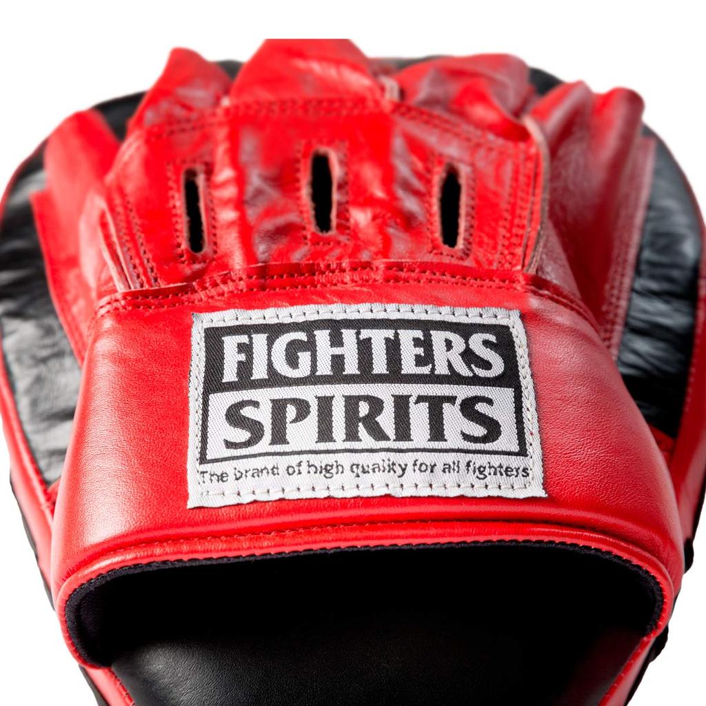 FIGHTERS SPIRITS Punching Genuine Leather Mitts, Curved,