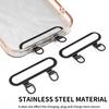 4/1Pcs Ultra Thin Metal Lanyard Patch For iPhone 16 15 14 13 Dual Hole Phone Case Hanging Card Stainless Steel Connector Gasket
