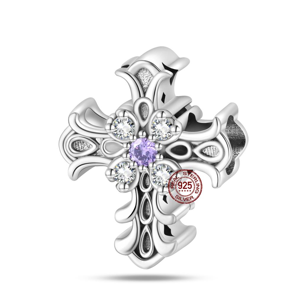 Kupfer Glänzender Zirkon Klassisch Klassische Blumenserie Charm Beads Geeignet Passend 3mm Original Charm Armband