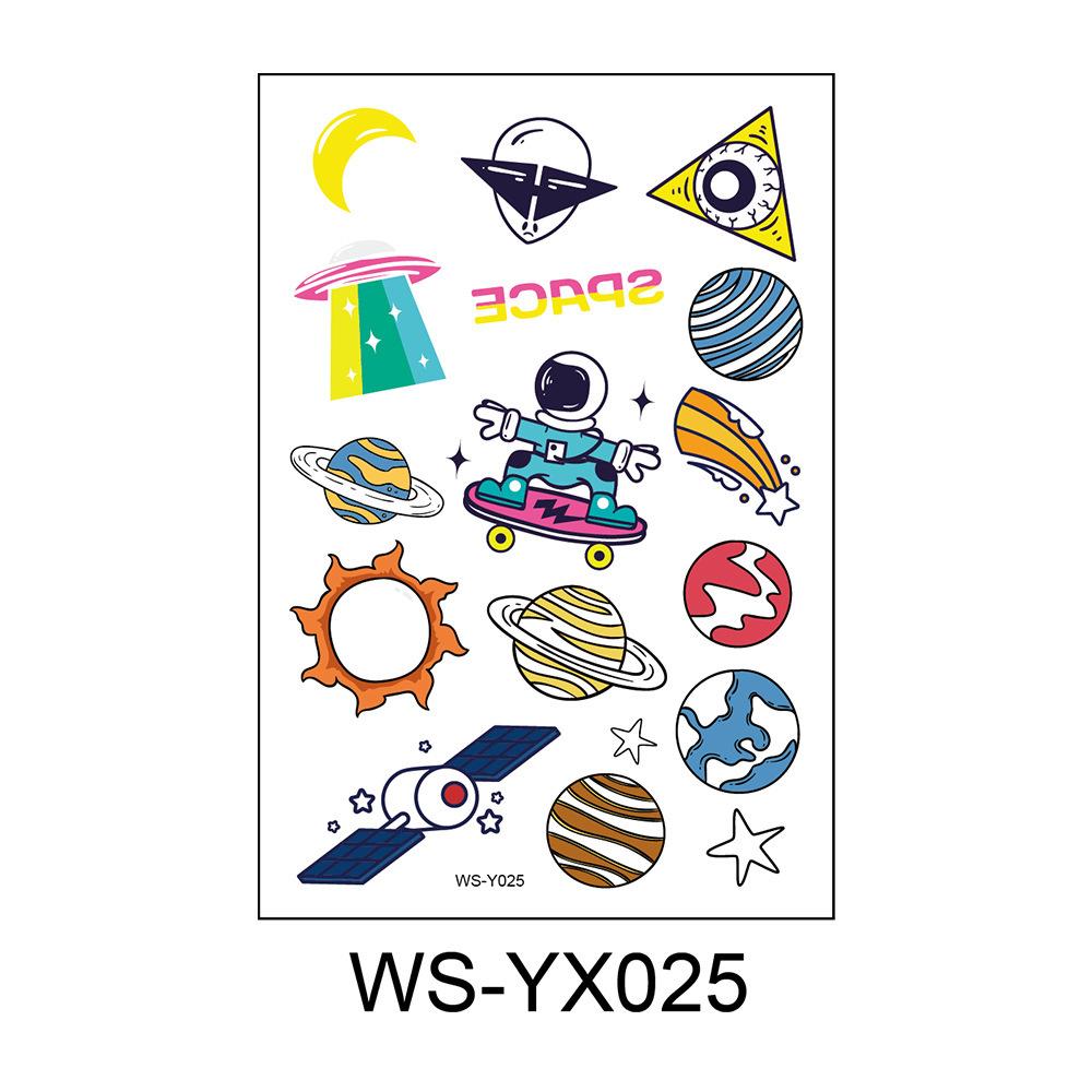 Cross Border Children's Cartoon Tattoo Stickers Space Dinosaur Boy Girl Cute Temporary Waterproof