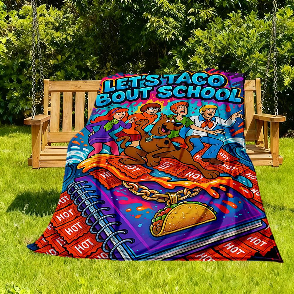 

1PC Scooby-Doo Outdoor Blanket Lightweight Flannel, Soft & Warm, All-Season Use for Sofa, Outdoor162 130x150cm