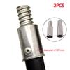 2Pcs Broom Extension Pole Adapter Tips Metal Threaded Handle Tips End Adapter Repair Kit Connector Handle Extension