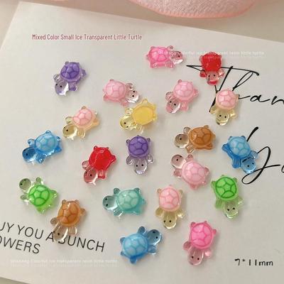 Accessoires Nail Art Tortue Bébé Dessin Animé Strass - Sachet Surprise Coloré