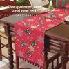 Christmas Santa Table Runner Cotton Linen Look Festive Dining Decor for 6 People Holiday Tablecloth
