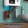 1 Set Of Toothbrush  Holder Wall-mounted Non-perforated Automatic Toothpaste Dispenser Toothbrush
