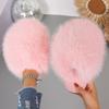 Women's Lightweight Comfortable Thick Bottom Cold Warm Padded Non-slip Wear Outdoor Sports Plush Cotton Slippers