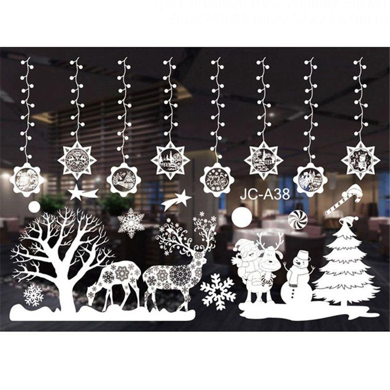 Christmas Wall Merry Stickers Window Glass Decals Home Room Xmas New Year Decor