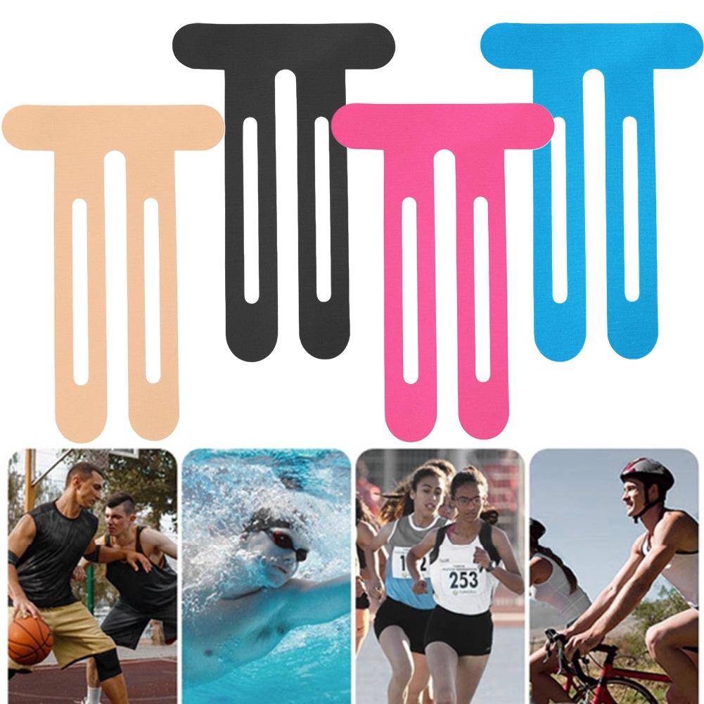 5Pcs Precut Kinesiology Tape Elastic Knee Athletic Tape Breathable Sports Protection Patches for Knee Support & Stability