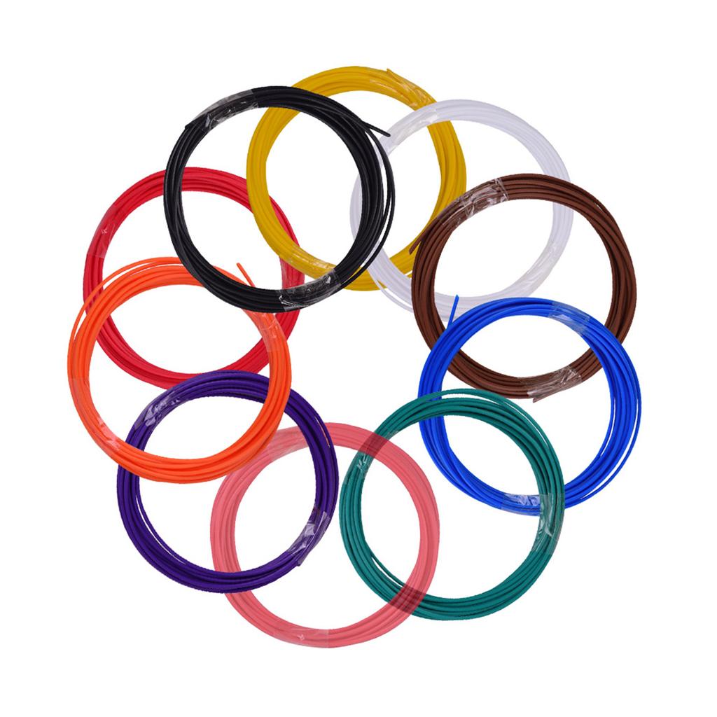 Anet 10pcs 1.75mm PCL Filament Eco Friendly Material 3D Pen Filament Refills Premium Set of 10 Different Colors for
