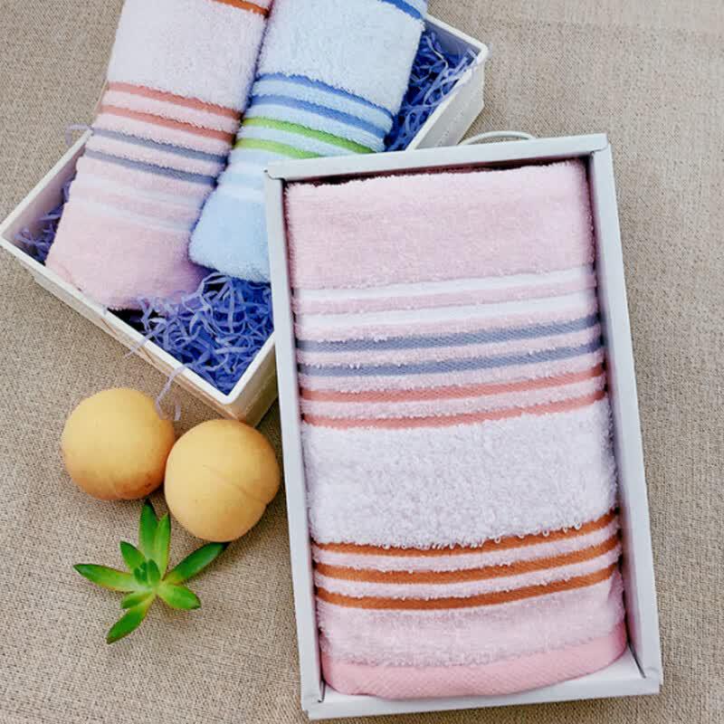 Jinhao Fashion Striped 3-Pack Cotton Towel Gift Set