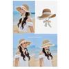 Breathable Lace Tied Sun Hat Sunshade UV Protection Cap Sweet Women Straw Hat  Travel