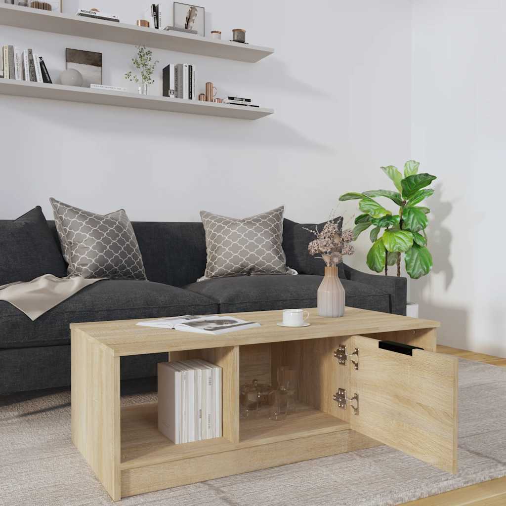 Coffee Table Sonoma Oak 102x50x36 Cm Engineered Wood