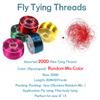 Kylebooker 25pcs Assorted 200D Fly Tying Thread for Size 6-14 Flies Fly Fishing Lure Making Material & Bi-ceramic Tip Bobbin Holder