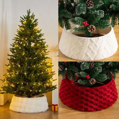 Noel Ağacı Eteği Kolay Kurulum Bohem Tasarım Peluş 3D Tatil Sezonu Ağaç Tabanı Örtüsü Festival Ev Dekoru