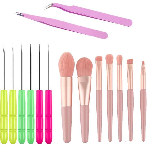 Cake Decorating Tool Set (15 Pcs),Cake Decorating Supplies Kit, Cookie Decorating Tools,Cookie Decoration Brushes Cookie Scriber Needles Sugar Stir
