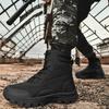Mens Tactical Boots Fashion Casual High-Top Boots Outdoor Non Slip Hiking Boot Lace Up Desert Ankle Boots for Men Security Shoes