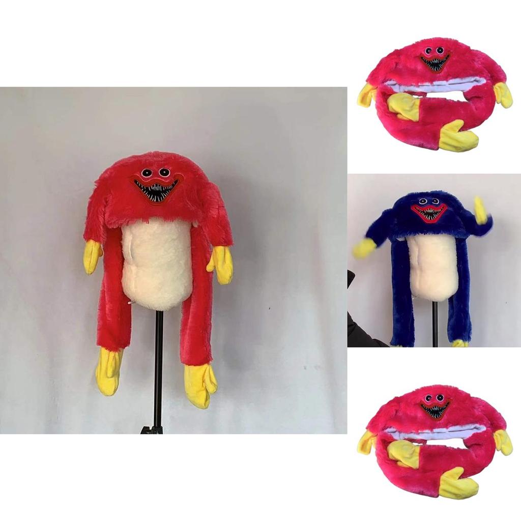 Niedliche Plüsch-Hasenohrmütze „Huggy Wuggy“ für Kinder und Erwachsene